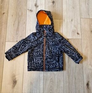 Size 2 Toddler Mexx Hooded Fall/spring Jacket with Orange Lining